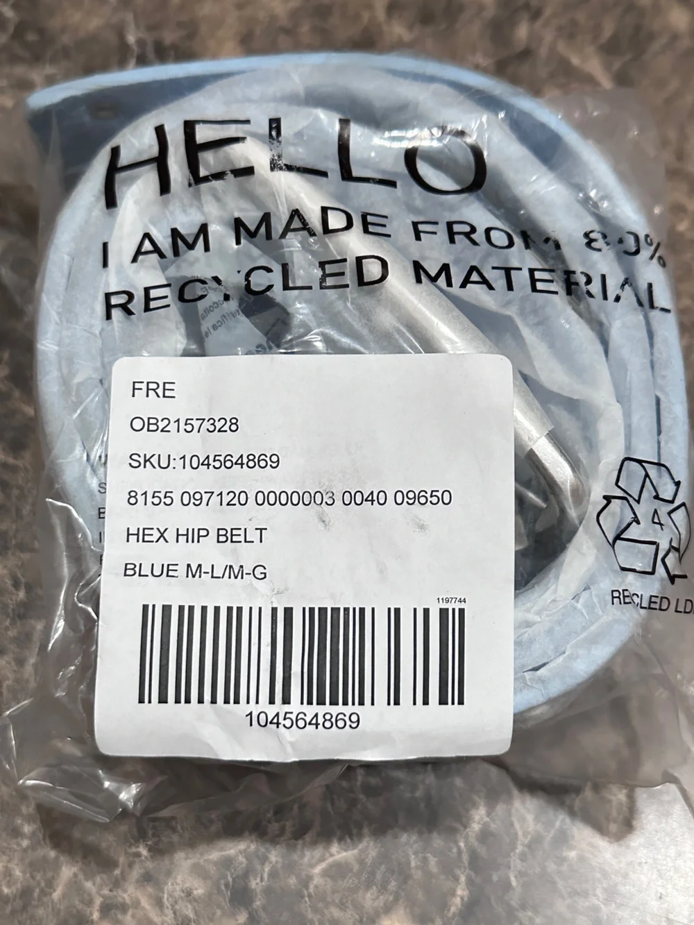 NWT Free People Hex Hip Belt in Salt Water